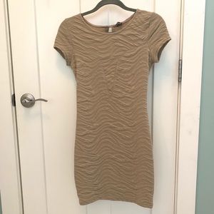 Form-fitting tan dress, never worn